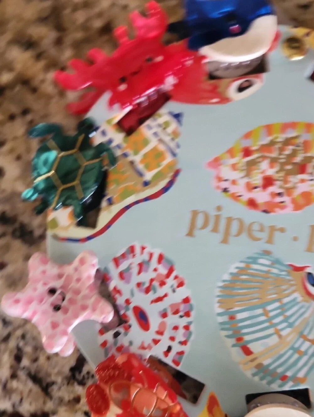 Piper Ocean Friends Hair Clip Set - Red, Pink, Green, Blue, Gold
